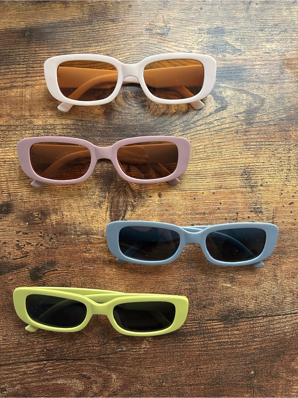 Sunglasses - Pink, White, Gray, Lime -